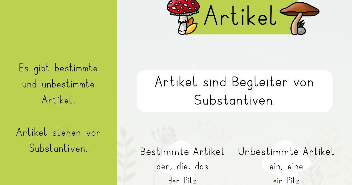 Neu Was Ist Ein Artikel Wortart