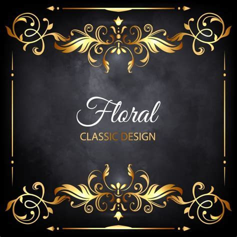 Quadro de luxo floral dourado Baixar vetores grátis Quadro de luxo floral dourado Baixar vetores grátis