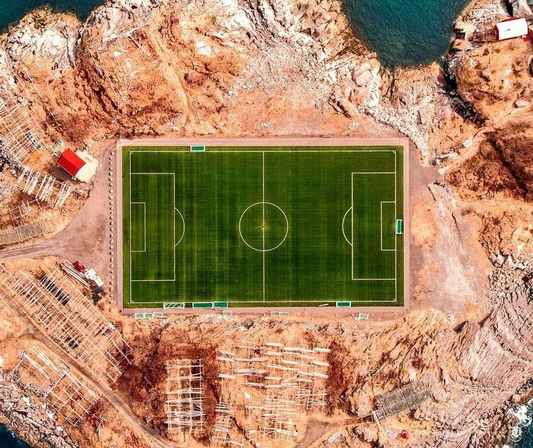 Unlocked: Birds Eye View Football Pitch