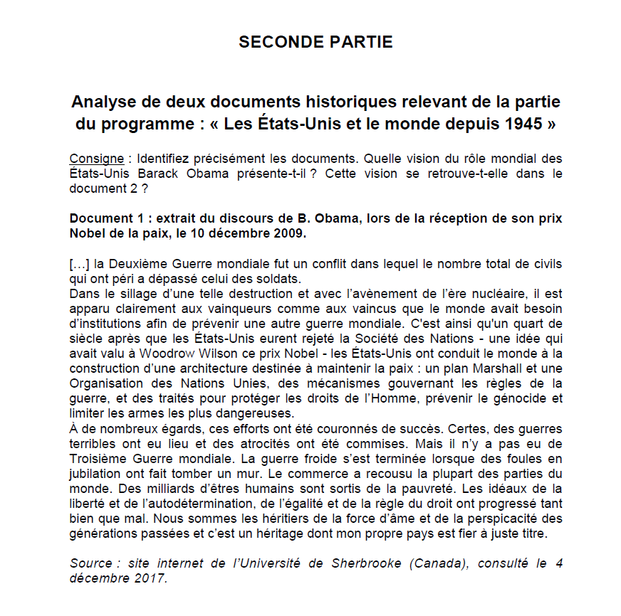 Analyse De Deux Documents Histoire Corrigé  Aperçu Historique