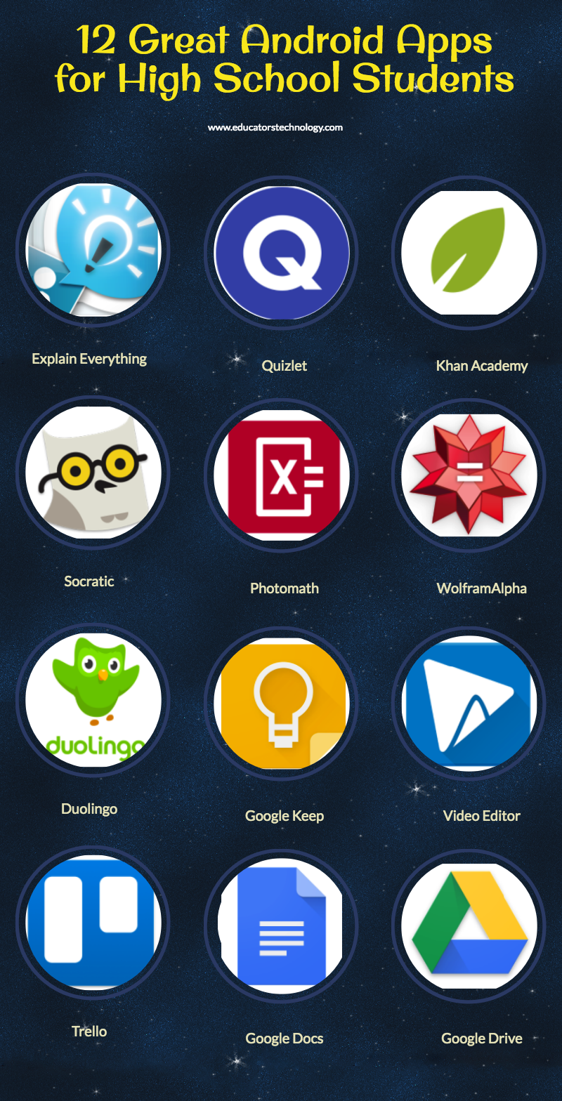 12 Great Android Apps for High School Students