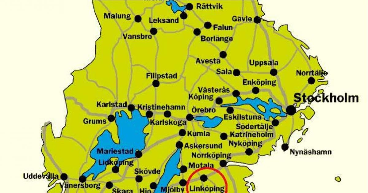 Etelä Ruotsin Kartta