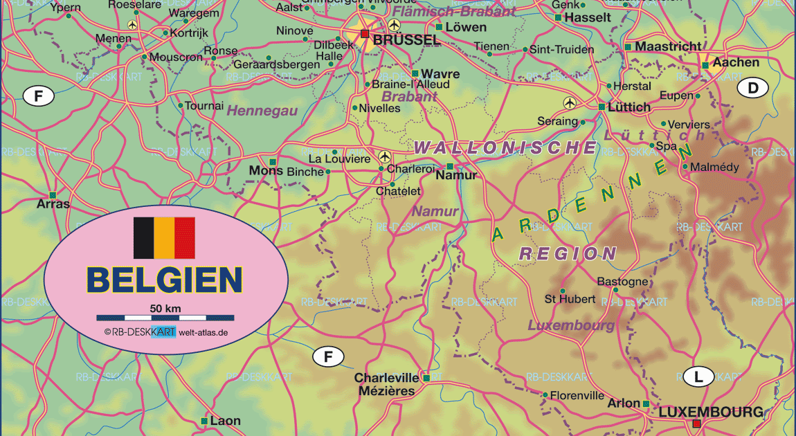 Belgien Karte / Brügge Karte Belgien | Kleve Landkarte