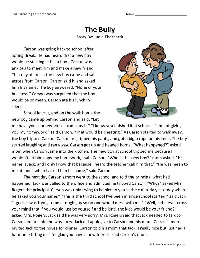 Reading Printables For 2d Grade