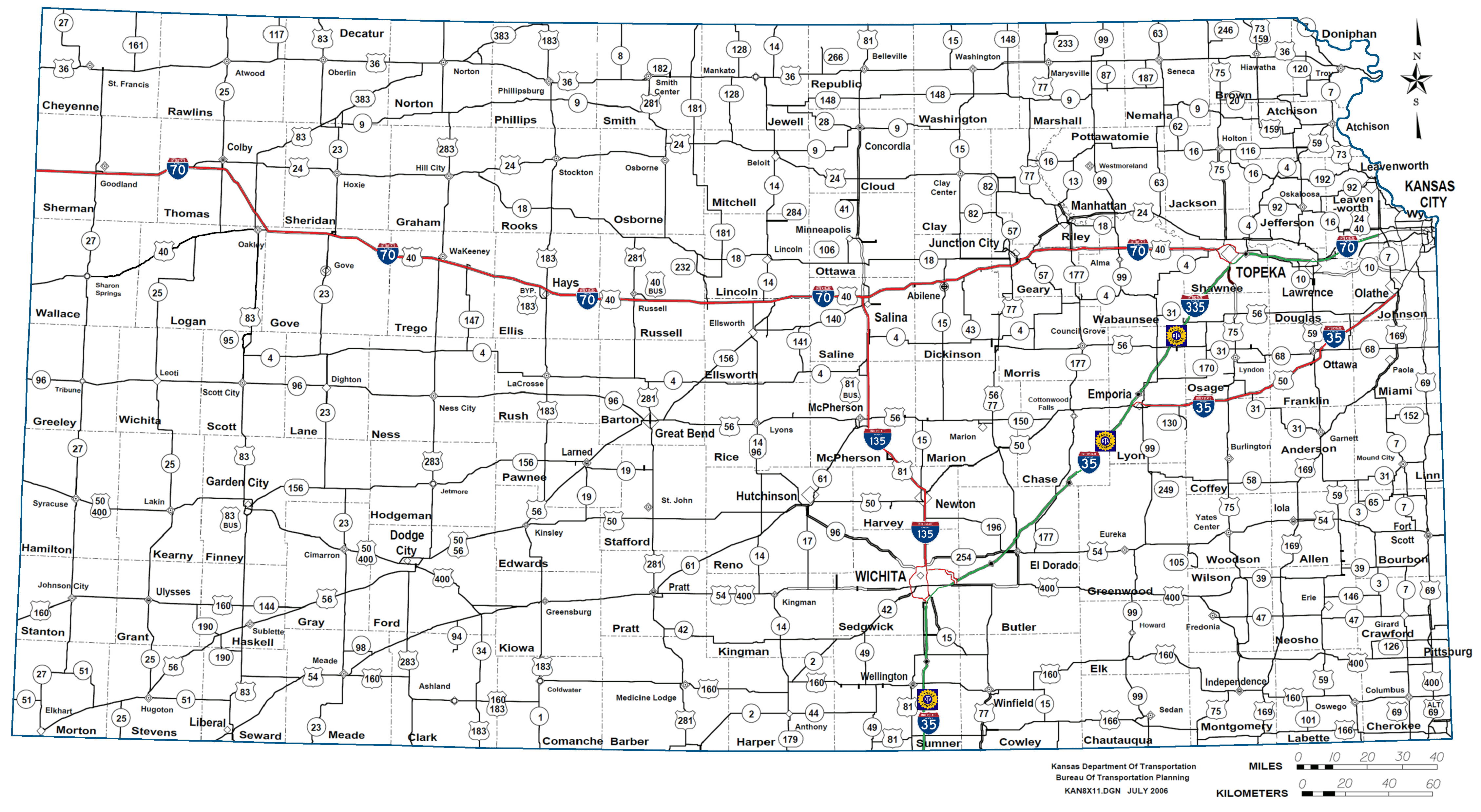 Kansas State Map With Highways | Zip Code Map
