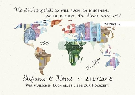 Spruch Hochzeit Geld Für Reise DE Spruch