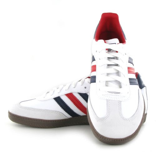 Lowest Price Adidas Samba White Red Blue Suede Mens Trainers | Buy ...