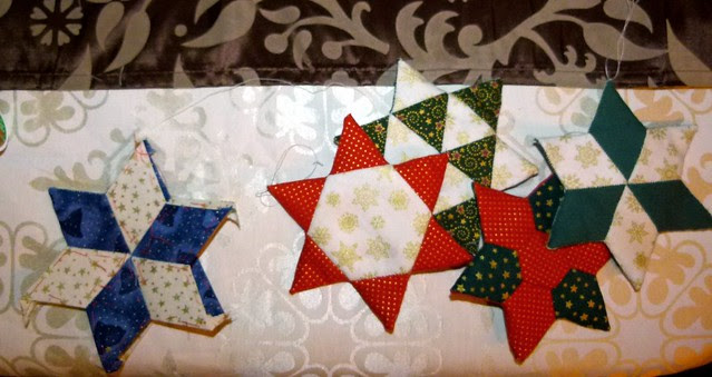 English paper piecing - christmas stars