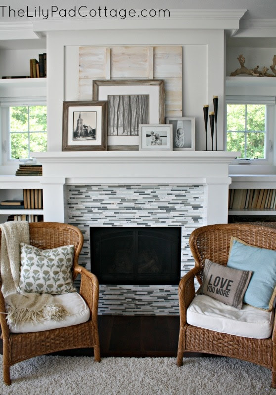 fireplace - www.thelilypadcottage.com