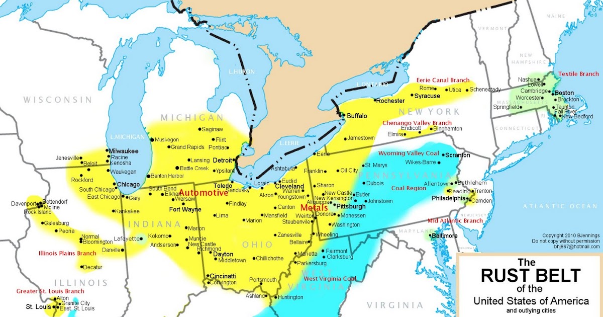 Which City Is Not Located In The American Manufacturing Belt Belt Poster