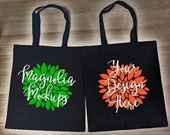 Download Black Canvas Tote Bag Mockup PSD Mockup Templates