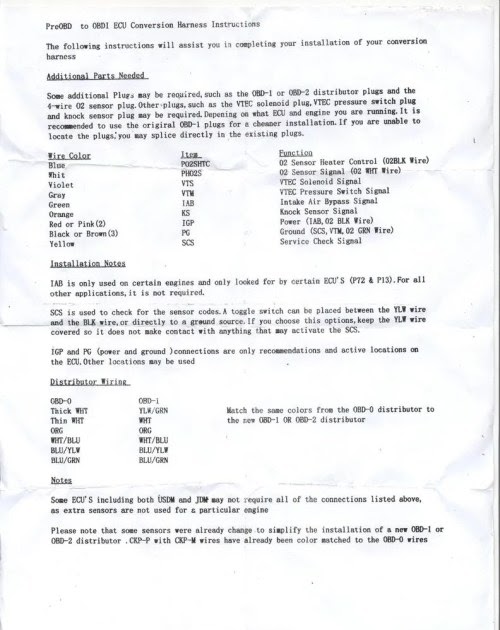 Obd0 To Obd1 Wiring Diagram - lysanns