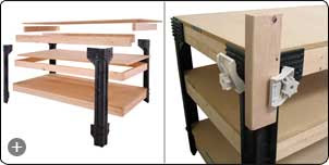 workbench storage shelving potting system kit use bench assembly longer limited shed answers plans custom hooks clamps