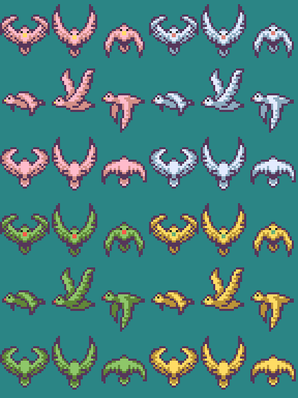 動物の島 新鮮な動物 ドット絵