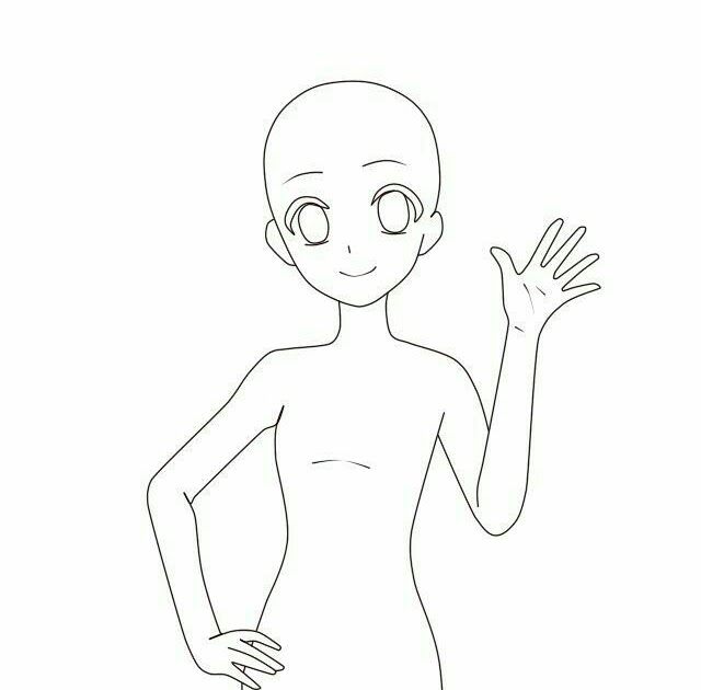 Anime Body Base Female Pose ~ Free Mock-up