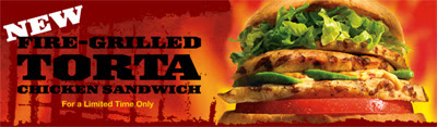 Baja Fresh Fire-grilled Chicken Torta Sandwich