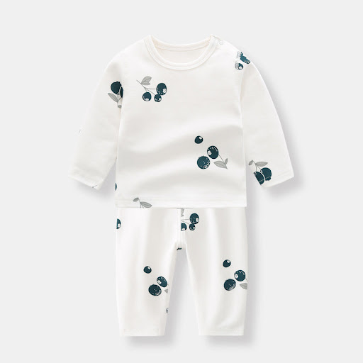 EARTHY BLUEBERRY Organic Cotton Top and Pants Set 