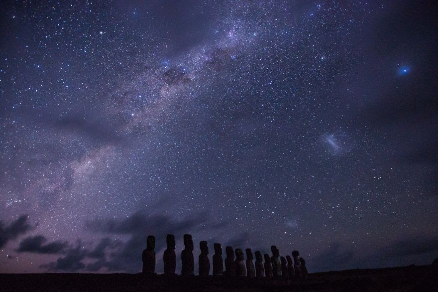 Surreal Night At Easter Island