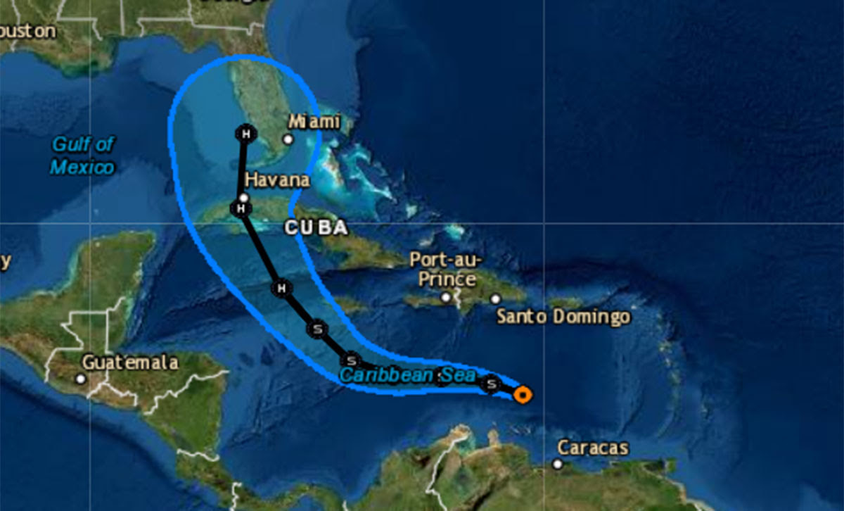 Tracking the Tropics: Tropical Depression Nine forms in the Caribbean; Florida in the cone