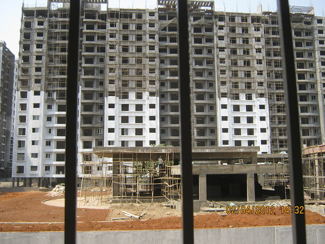 Sparklet - Megapolis Smart Homes 1, Hinjewadi Phase 3, Pune 411057 - view of the club house & A 7, 8, 9 Buildings from the window of a flat