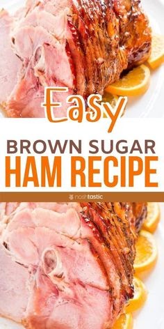 Baked Ham with delicious easy Brown Sugar Glaze made with ...