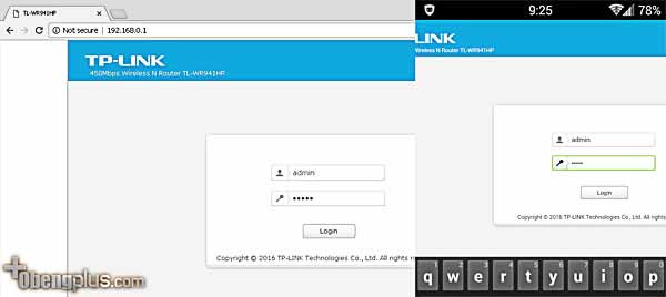 Password WIFI default TP-LINK WIFI TL-WR941HP login admin password admin