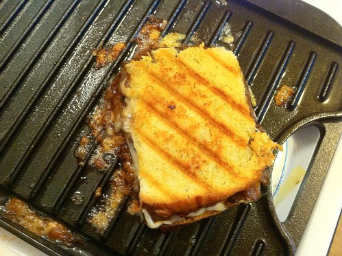 Flipped Sandwich to Grill Second Side