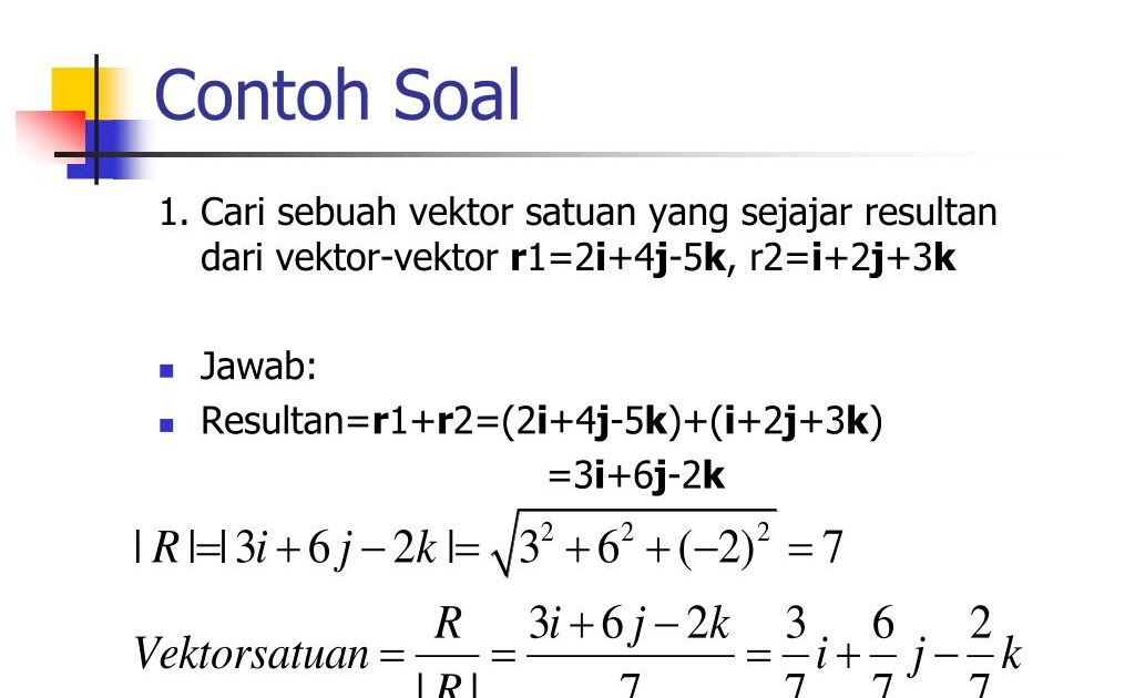 11+ Contoh Soal Matriks Vektor - Kumpulan Contoh Soal