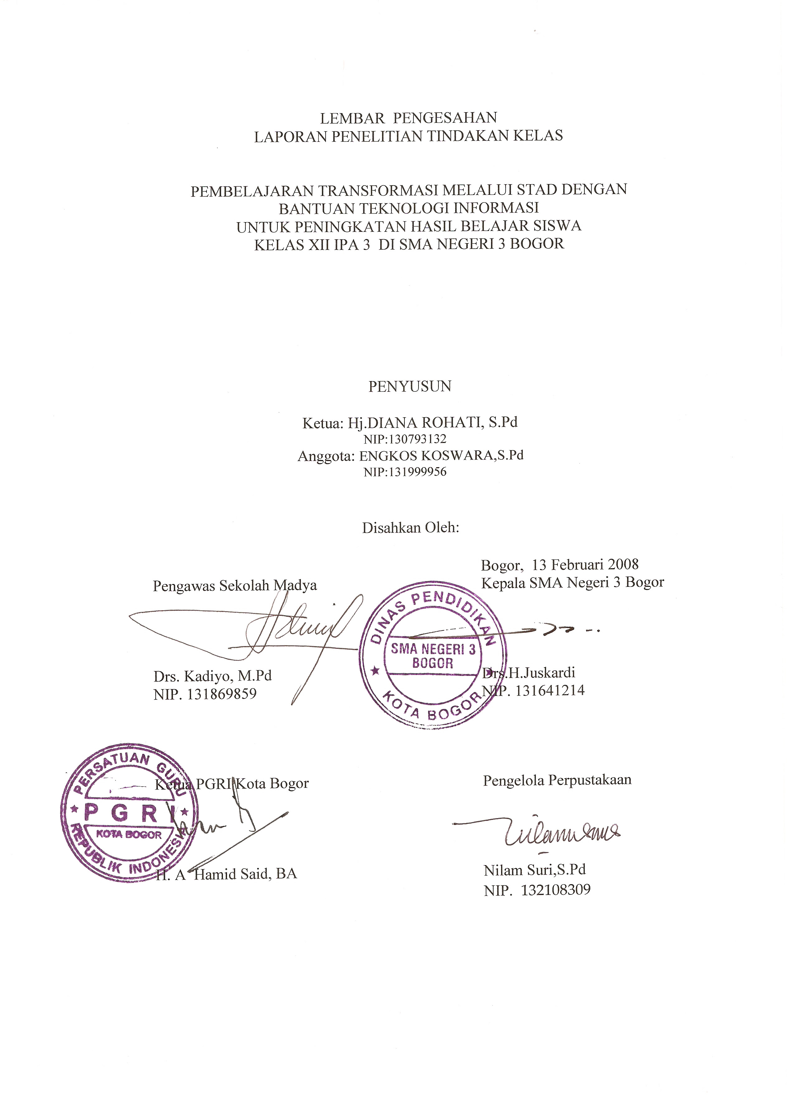 Contoh Makalah Untuk Kenaikan Pangkat Guru Barisan Contoh
