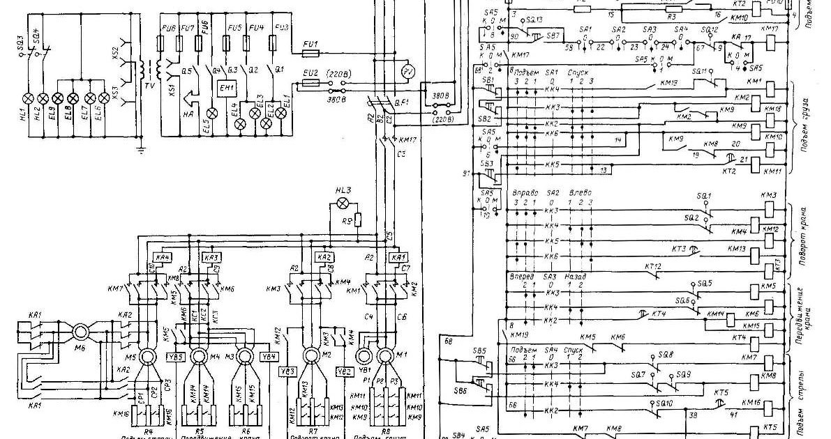 Схемы кранов в контакте