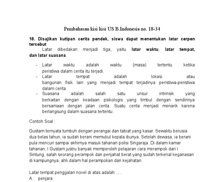 Contoh Soal Unsur Ekstrinsik Cerpen Dan Jawaban Jawaban