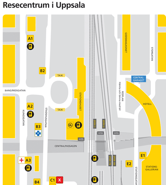 Karta Uppsala Centralstation | Göteborg Karta