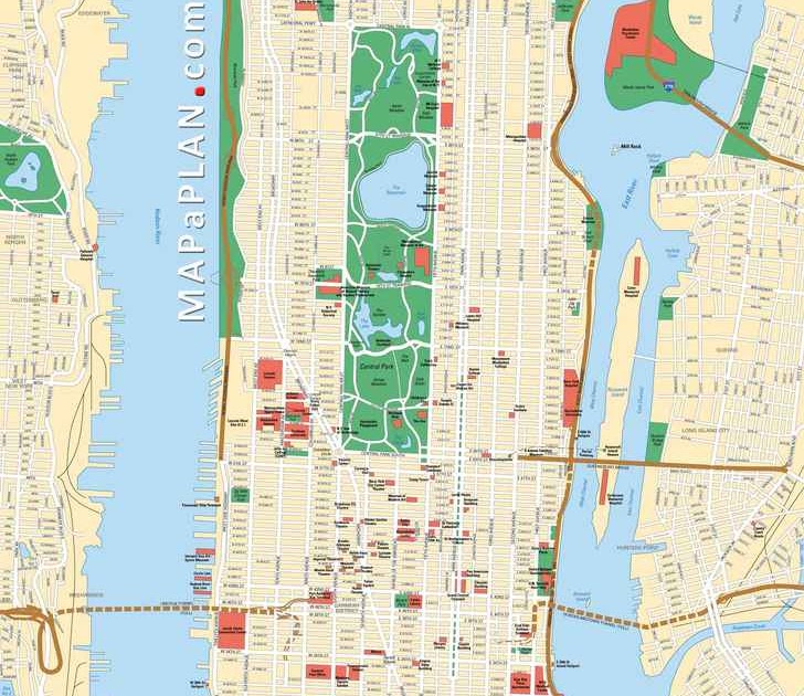 High Resolution Manhattan Zip Code Map