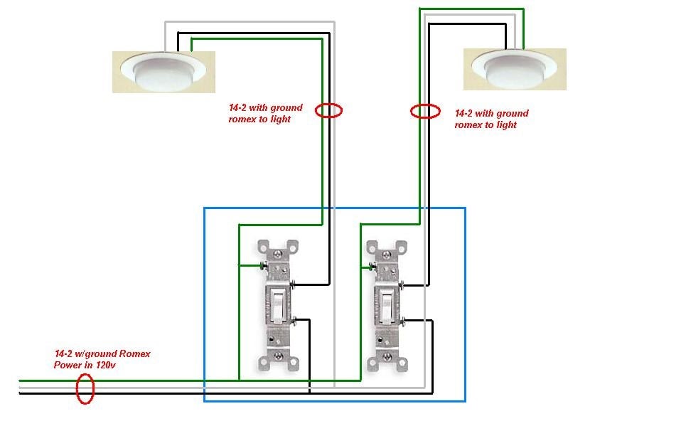 Circuit Diagram For 2 Way Light Switch