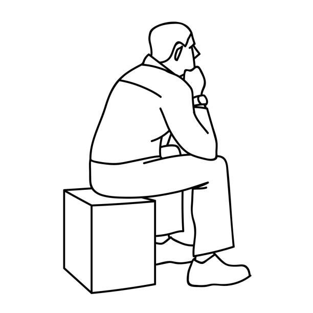How To Draw A Person Sitting In A Chair Front View