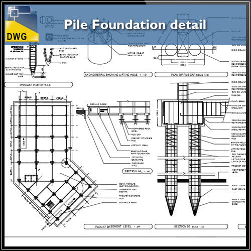 Viral Download Detail Pondasi Bore Pile Dwg Pondasi Beton Pondasi Beton