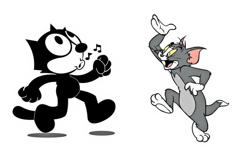 Black And White Cat Cartoon Characters - unsplash