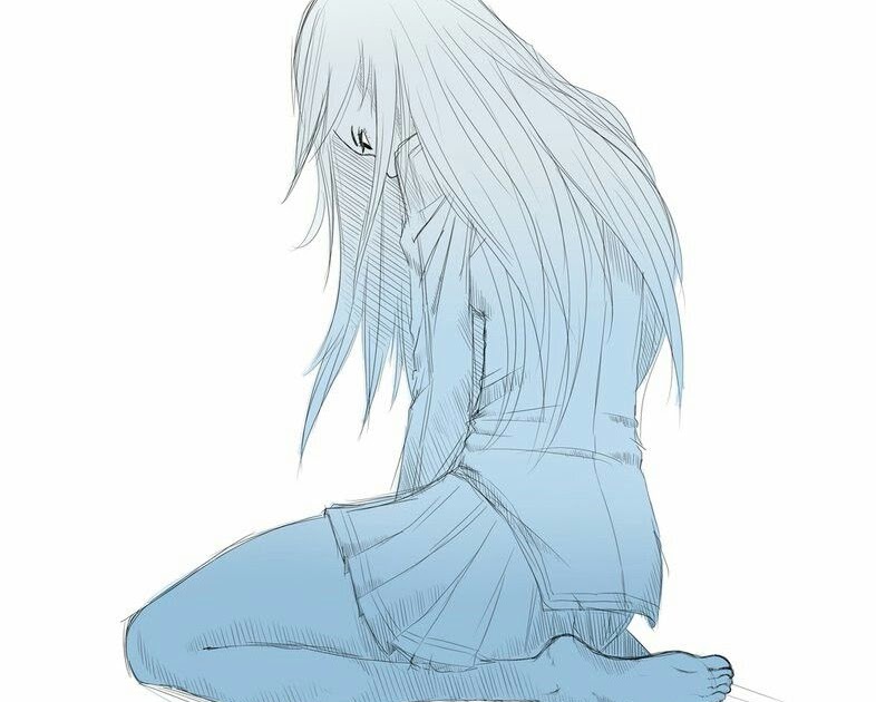 Anime Girl Sitting Back View Drawing - Jameslemingthon Blog