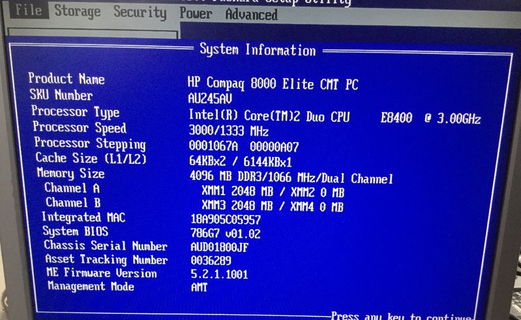 [コンプリート！] hp compaq 8000 elite cmt pc bios update 209334-Hp compaq 8000