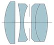 Optical design for W-Nikkor.C 1:3.5 f=3.5cm (35mm f/3.5) wideangle lens