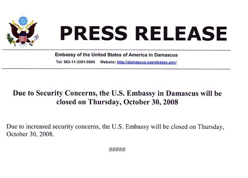 US State Dept press release