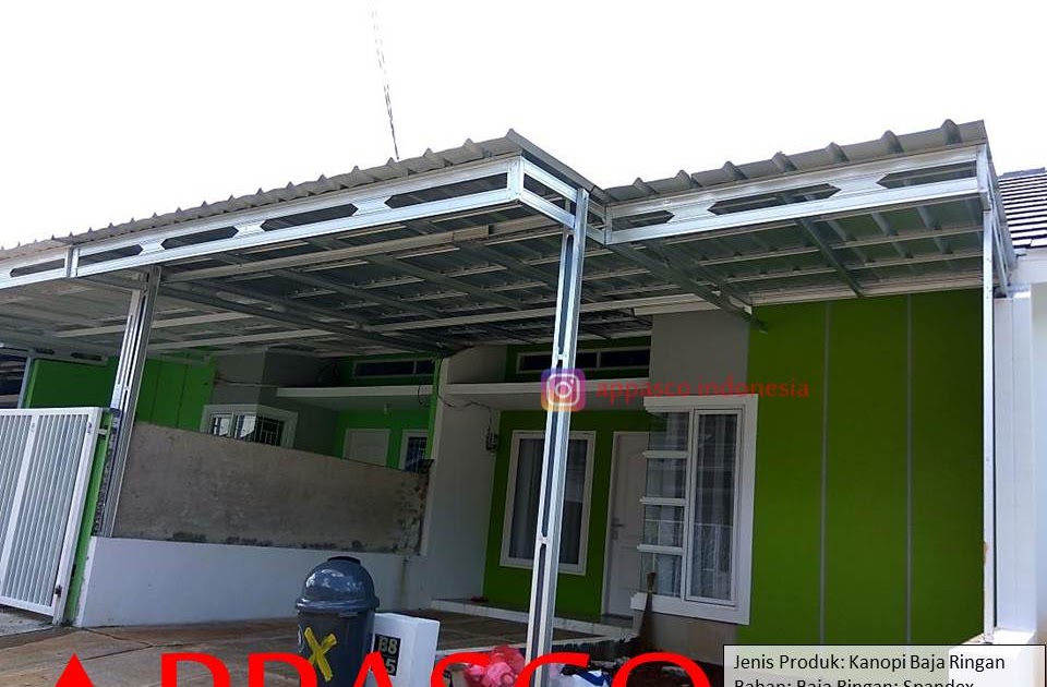 Contoh Kanopi Contoh Kanopi Baja Ringan Atap Spandek 10 Model
