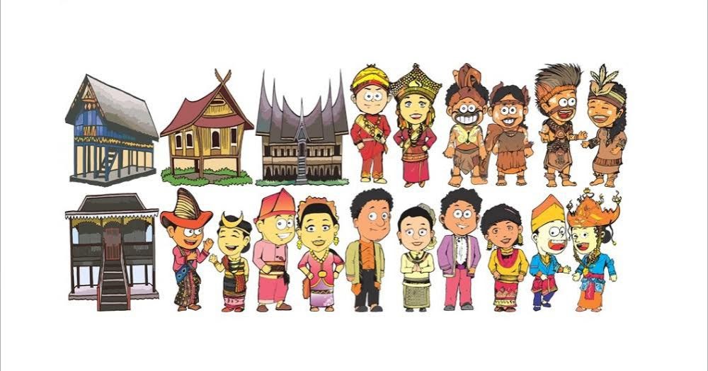  Gambar  Kartun Rumah Adat  Di Indonesia  Gambar  Oz