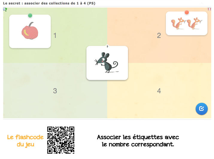 appli learning apps à partir de l'album le secret d'Eric Battut