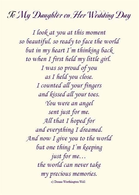Mother's Gift for Daughter on Wedding Day Bridal Poem Mother's Gift for Daughter on Wedding Day Bridal Poem