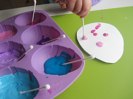 q-tip painting for easter