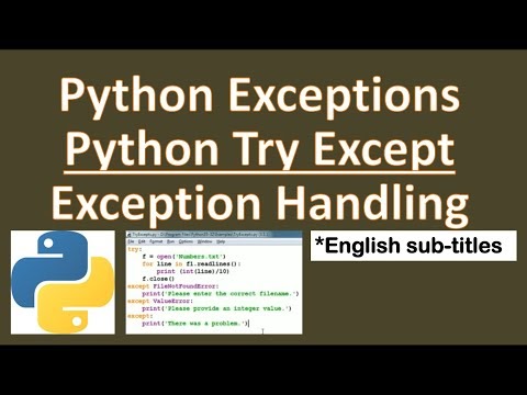 Python Tutorial 15 | Exception Handling Part 1 | Try Except Statement