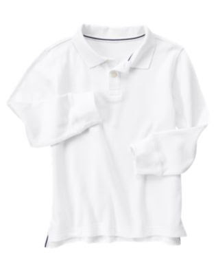 Long Sleeve Pique Polo Shirt
