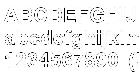 Font with slits free