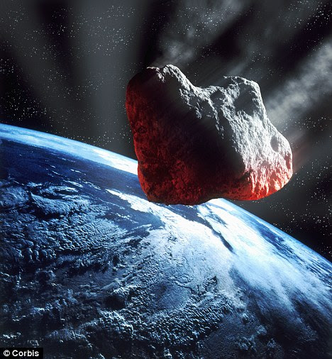 Heading our way: The asteroid is estimated to be up to 55ft high